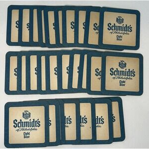 Schmidt's Beer Bar Disposable Paper Cardboard‎ Coasters Mancave Lot Of 29